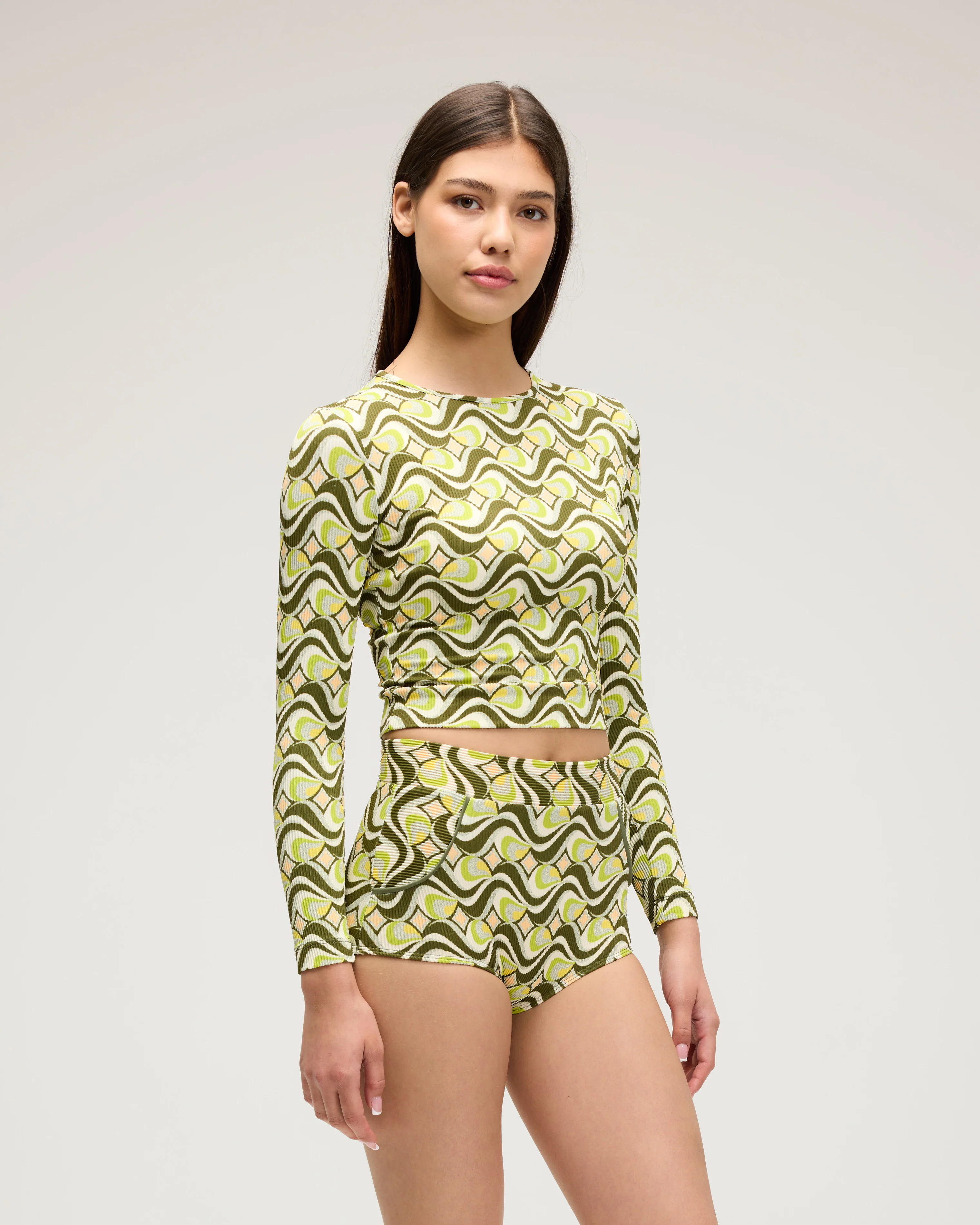Georgia High Waist Bikini Bottom - Groove - Image 7