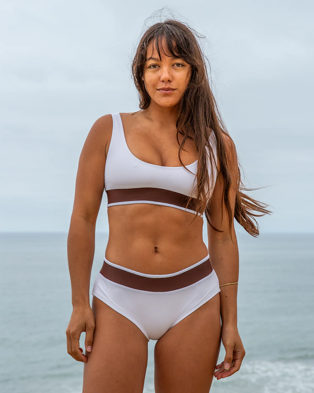 Naya Bikini Top - White Rib - Image 3