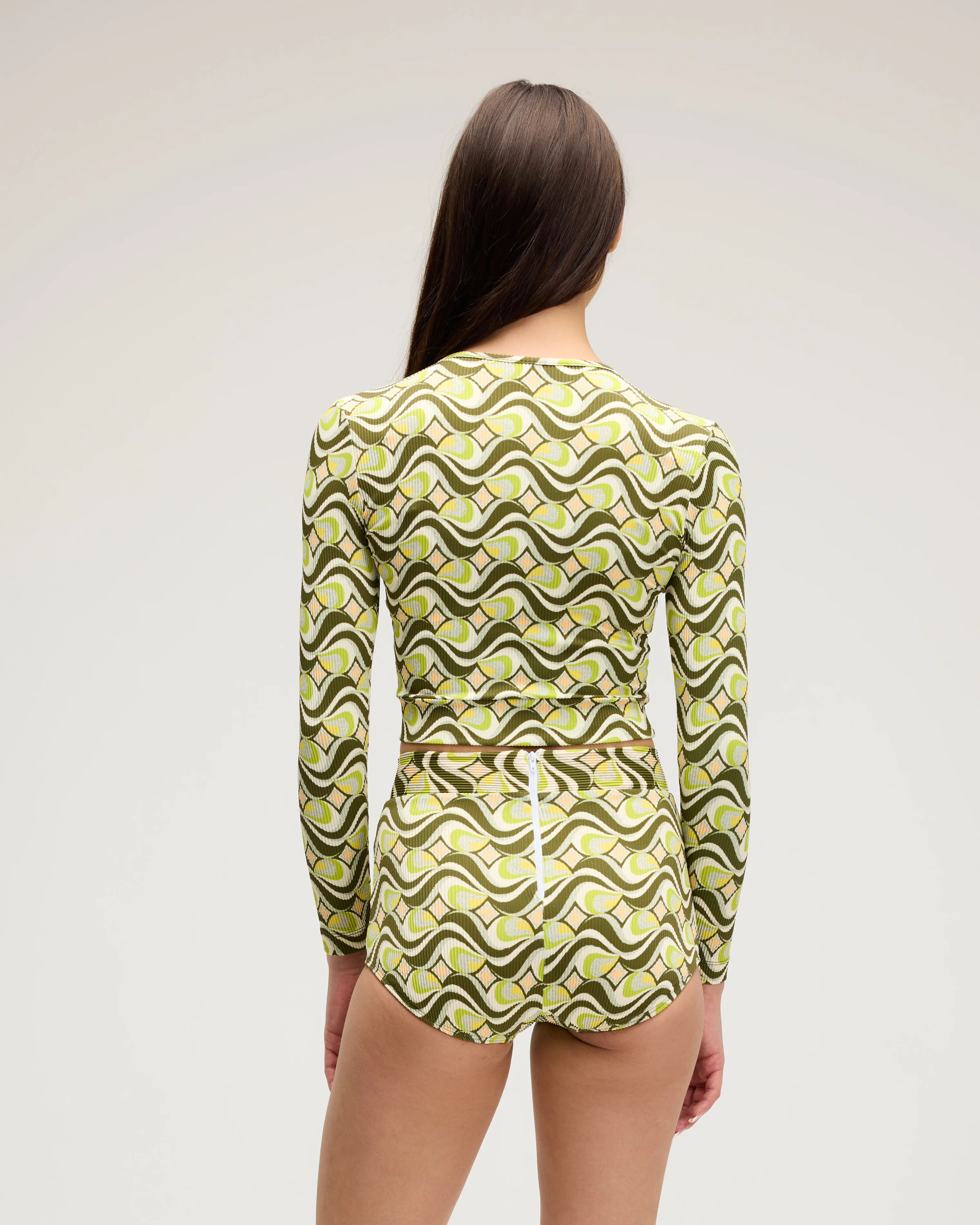 Palomar Crop Top Rashguard - Groove - Image 4